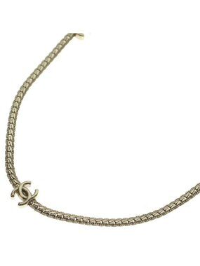 Chanel CC Logo Long Necklace Gold